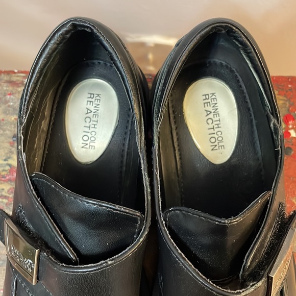 2/$18 Kenneth Cole Black Leather Fast Cash 2 Toddler Dress Shoe Size 12 - Picture 12 of 16